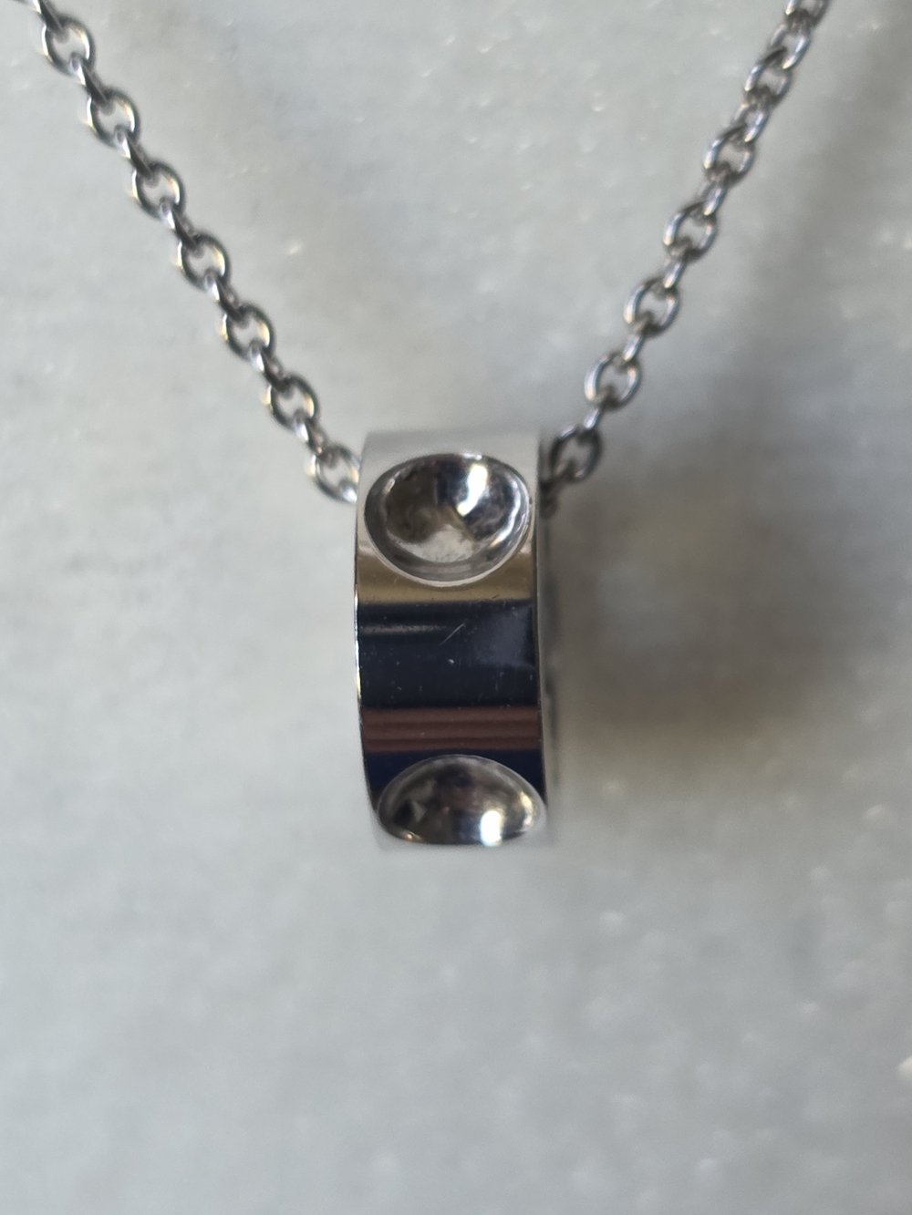 Louis Vuitton Silver Monogram Clover Pendant Necklace - Picture 9 of 10